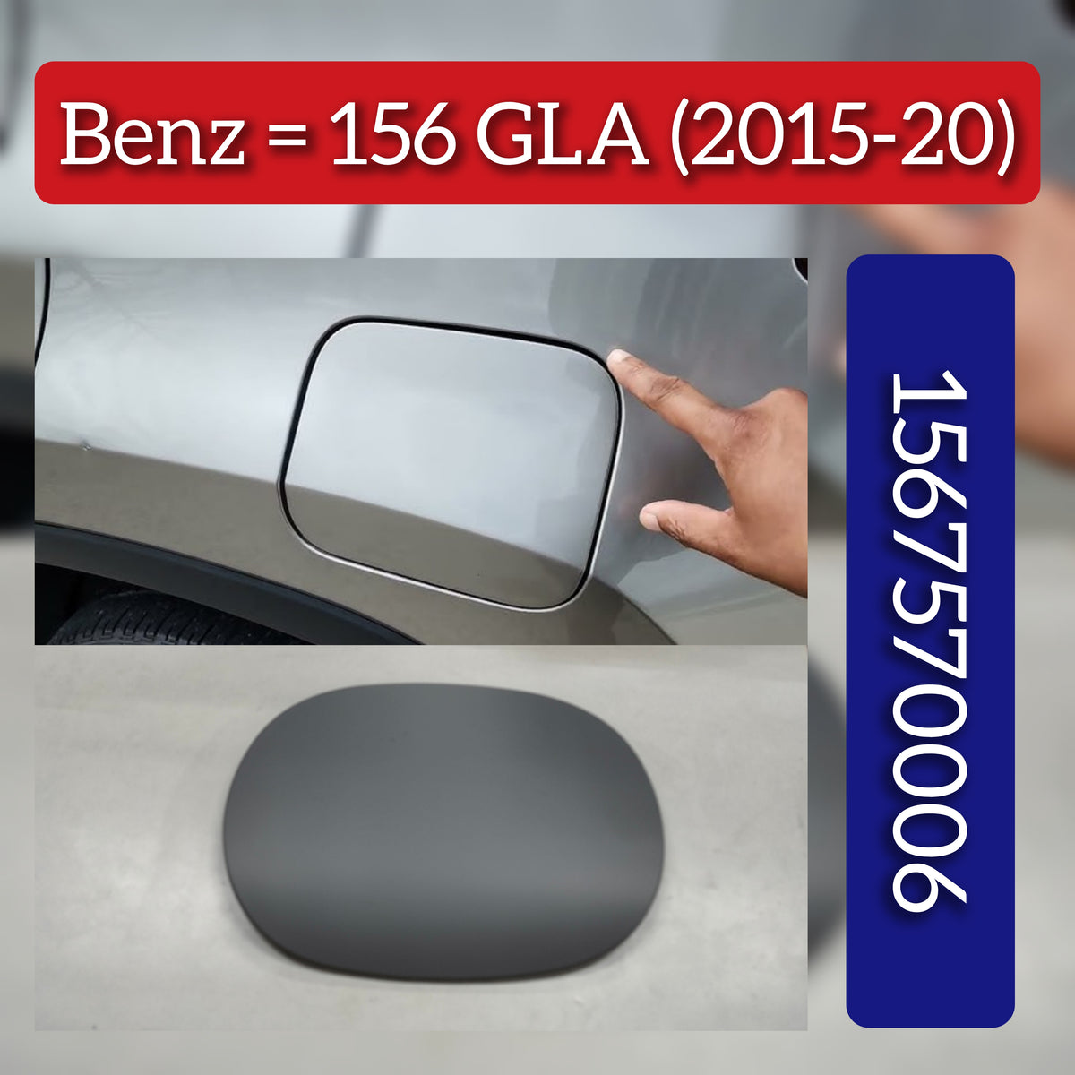 Fuel Tank Cap 1567570006 Compatible With MERZEDES BENZ GLA W156 (2015-2020)