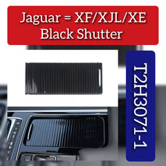 Black Central Console Drink Water Cup Holder Cover Shutter Roller Trim T2H3071-1 Compatible With JAGUAR XF & XJ & XJL