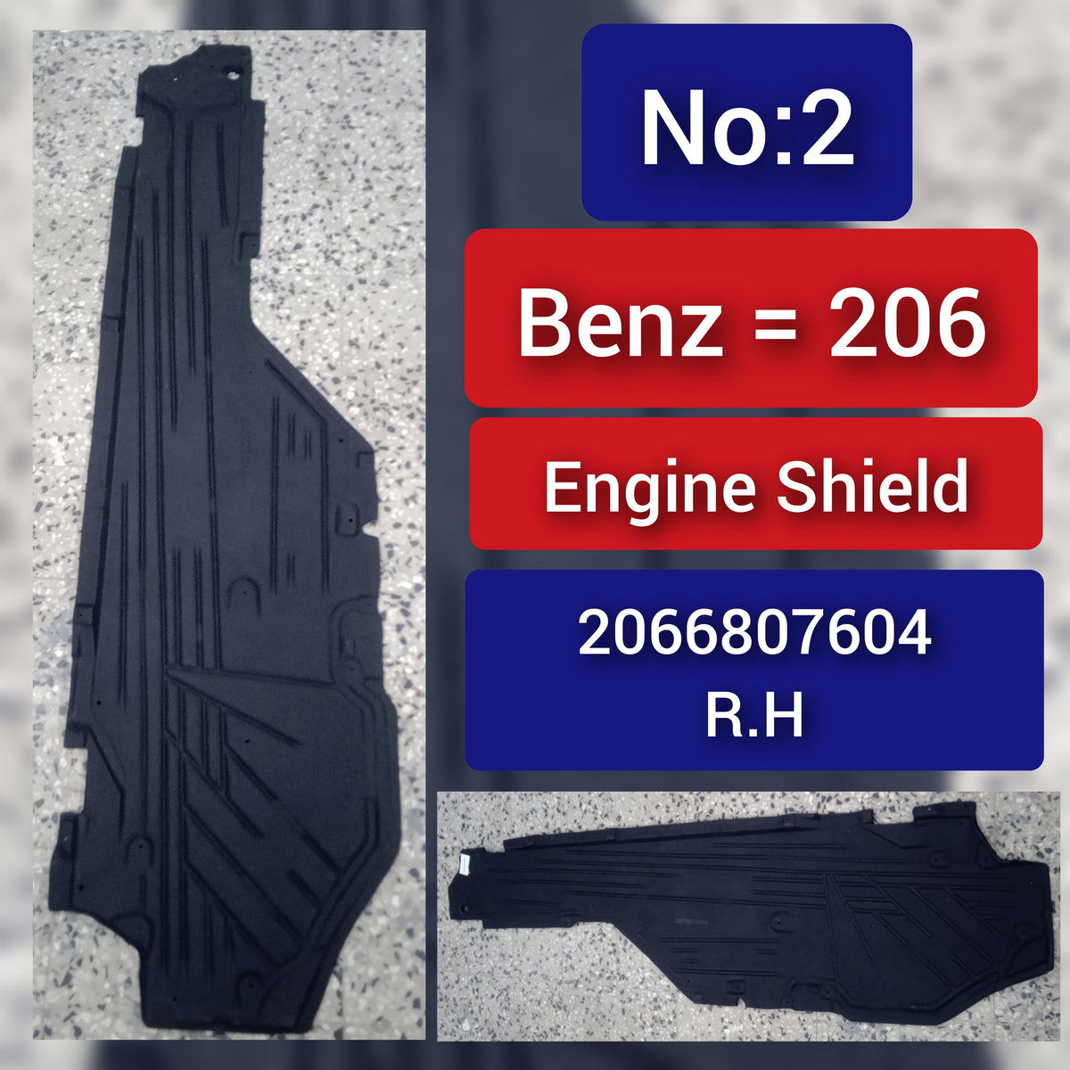 Engine Splash Shield Right 2066807604 Compatible With MERCEDES-BENZ W206
