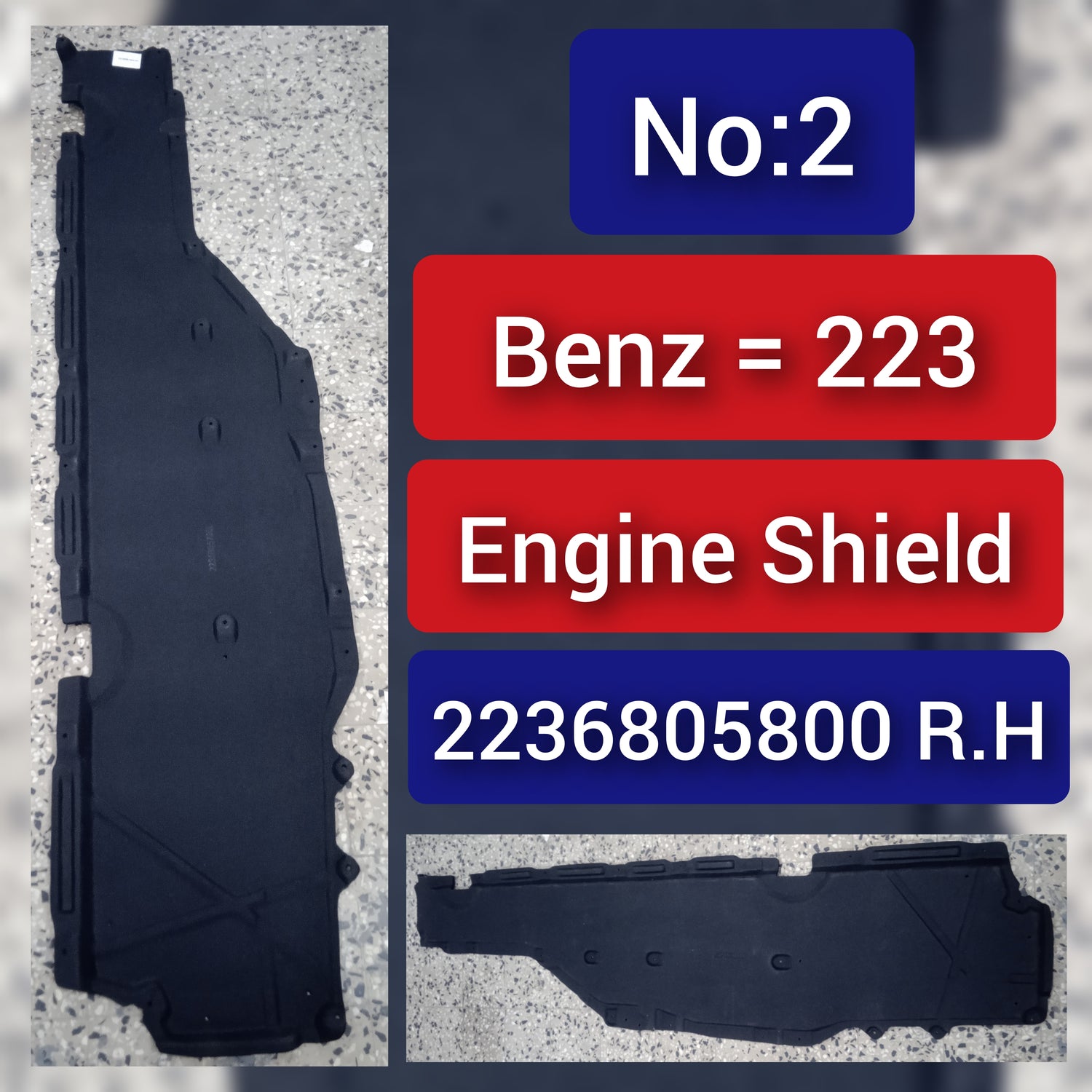 Engine Shield Splash Guard Right 2236805800 Compatible With MERCEDES-BENZ S-CLASS W223 Tag No.2