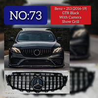 GTR Black Chrome Show Grill Compatible With Mercedes Benz E-Class  W213  (2016-2021) Tag 73
