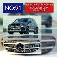 AMG Chrome Show Grill Compatible With Mercedes  Benz GLS-Class W167 (2019-2023) Tag 91