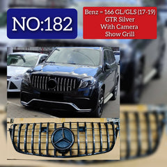 GTR Silver Chrome Show Grill  Compatible With Mercedes  Benz GL-Class W166  Tag 182