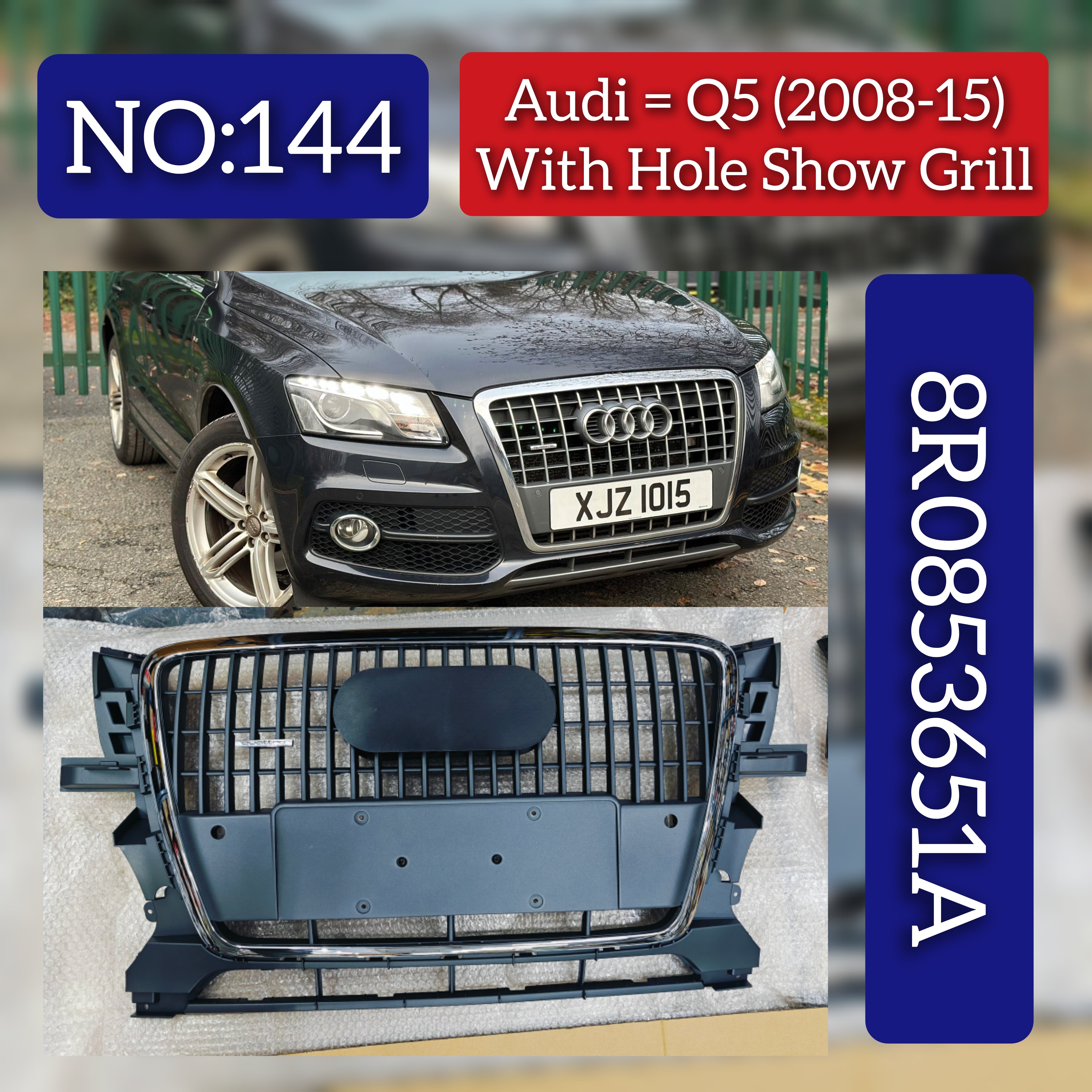 Show Grill 8R0853651A Compatible With AUDI Q5 2008-15