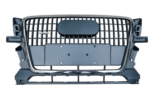 RSQ5 Black And Chrome Honeycomb Show Grill 8R0853651A Compatible With Audi = Q5 (2009-12) Tag No.145