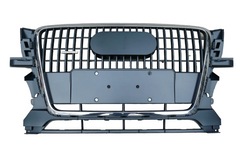 RSQ5 Black And Chrome Honeycomb Show Grill 8R0853651A Compatible With Audi = Q5 (2009-12) Tag No.145