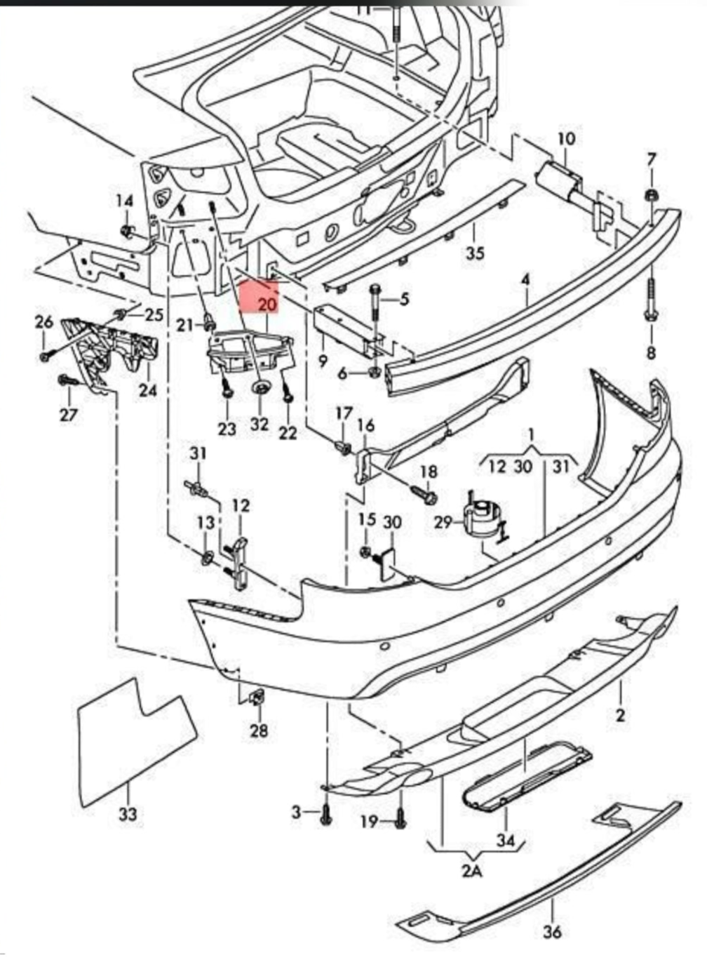 Rear Bumper Bracket Left 4F0807897B Right 4F0807898B  Compatible With Audi A6 4F(2009-2011)