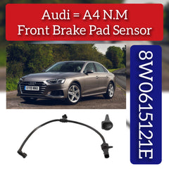Front Brake Pad Sensor 8W0615121E 4M0615121P Compatible With AUDI A4 B9 (8W2,8WC)| A4| S4 & A5 (F53, F5P)|A5 / S5