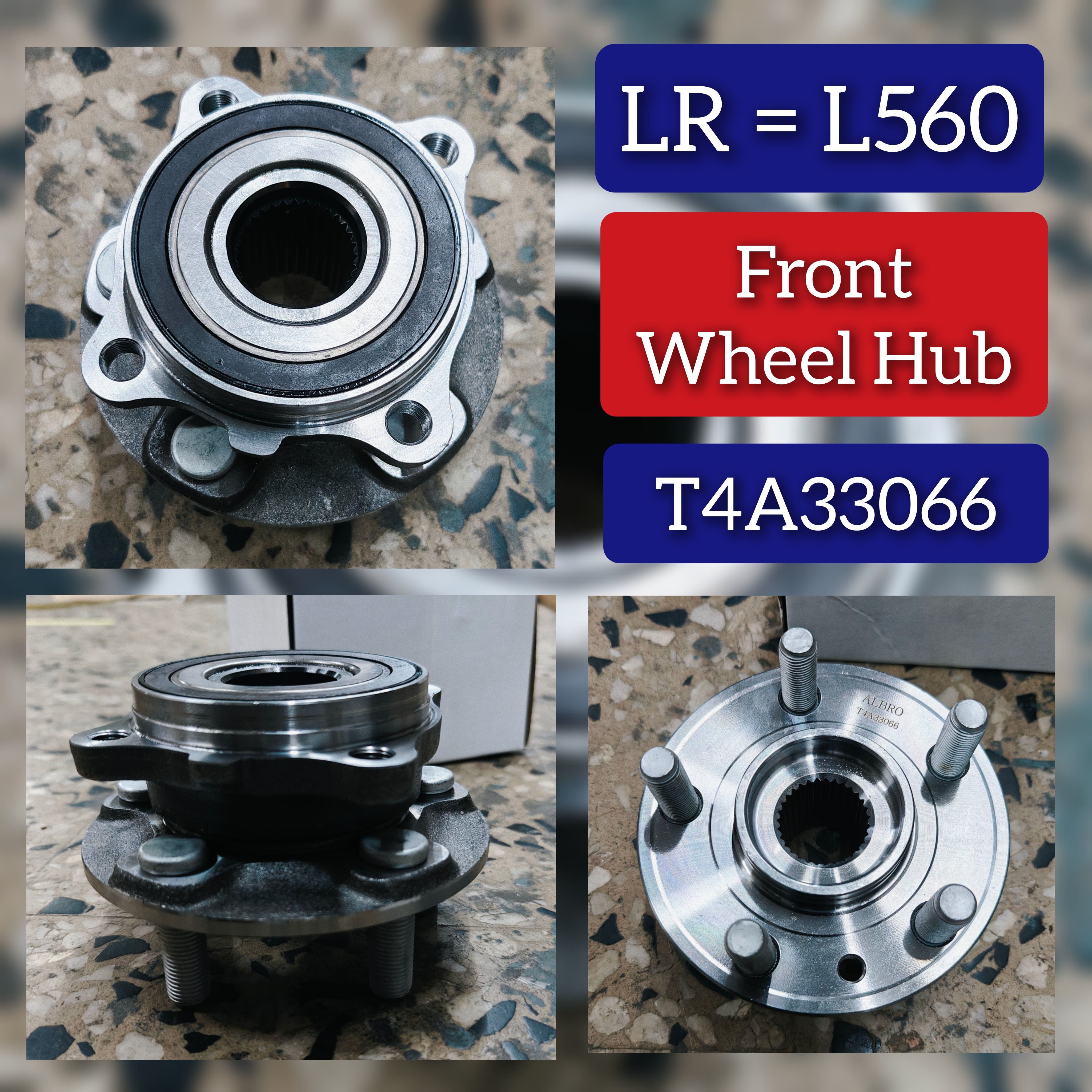 Front Wheel Hub LR090515 T2H3714 T4A16694 T4A33066 T4A38492 Compatible With JAGUAR F-PACE X761 & LAND ROVER RANGE ROVER EVOQUE L538