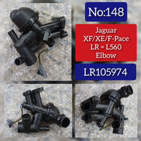 Elbow (Thermostat) LR105974 JDE36843 JDE38476 JDE39871 JDE40345 Compatible With Land Rover RANGE ROVER VELAR (L560) & F-PACE (X761), XE (X760), XF II (X260) Tag No.148