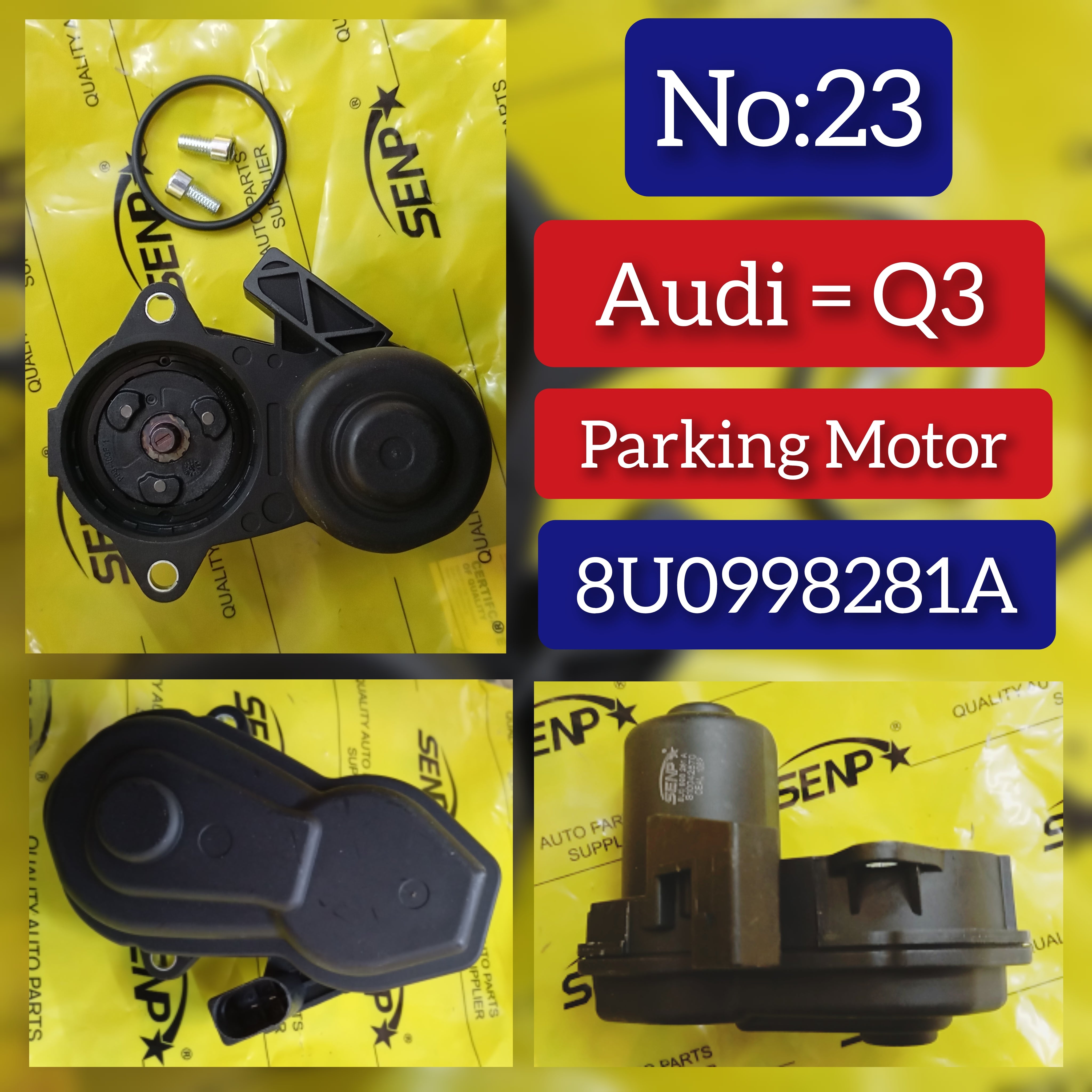 Electric Parking Brake Actuator 8U0998281A Compatible With AUDI Q3 (8UB, 8UG) Tag No.23