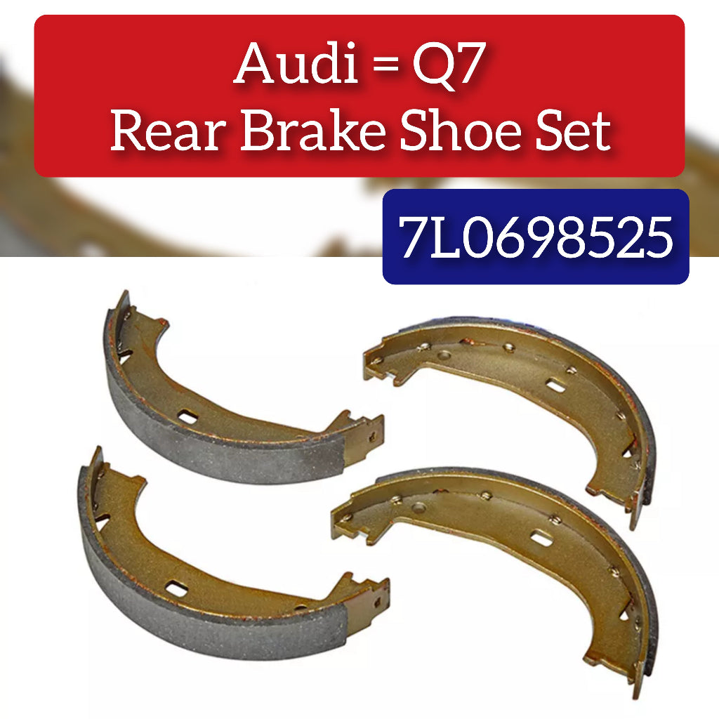 Rear Parking Brake Shoe Set 1644200620 7L698525 Compatible With  AUDI Q7 (4LB) & MERCEDES-BENZ GL-CLASS (X164) & M-CLASS (W164) & R-CLASS (W251, V251) & VW TOUAREG (7LA, 7L6, 7L7)
