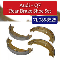 Rear Parking Brake Shoe Set 1644200620 7L698525 Compatible With  AUDI Q7 (4LB) & MERCEDES-BENZ GL-CLASS (X164) & M-CLASS (W164) & R-CLASS (W251, V251) & VW TOUAREG (7LA, 7L6, 7L7)