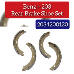 Rear Parking Brake Shoe Set 2034200120 A2034200120  4144200320 Compatible With MERCEDES-BENZ C-CLASS (W203) & CLK (C209) & SLK (R171)