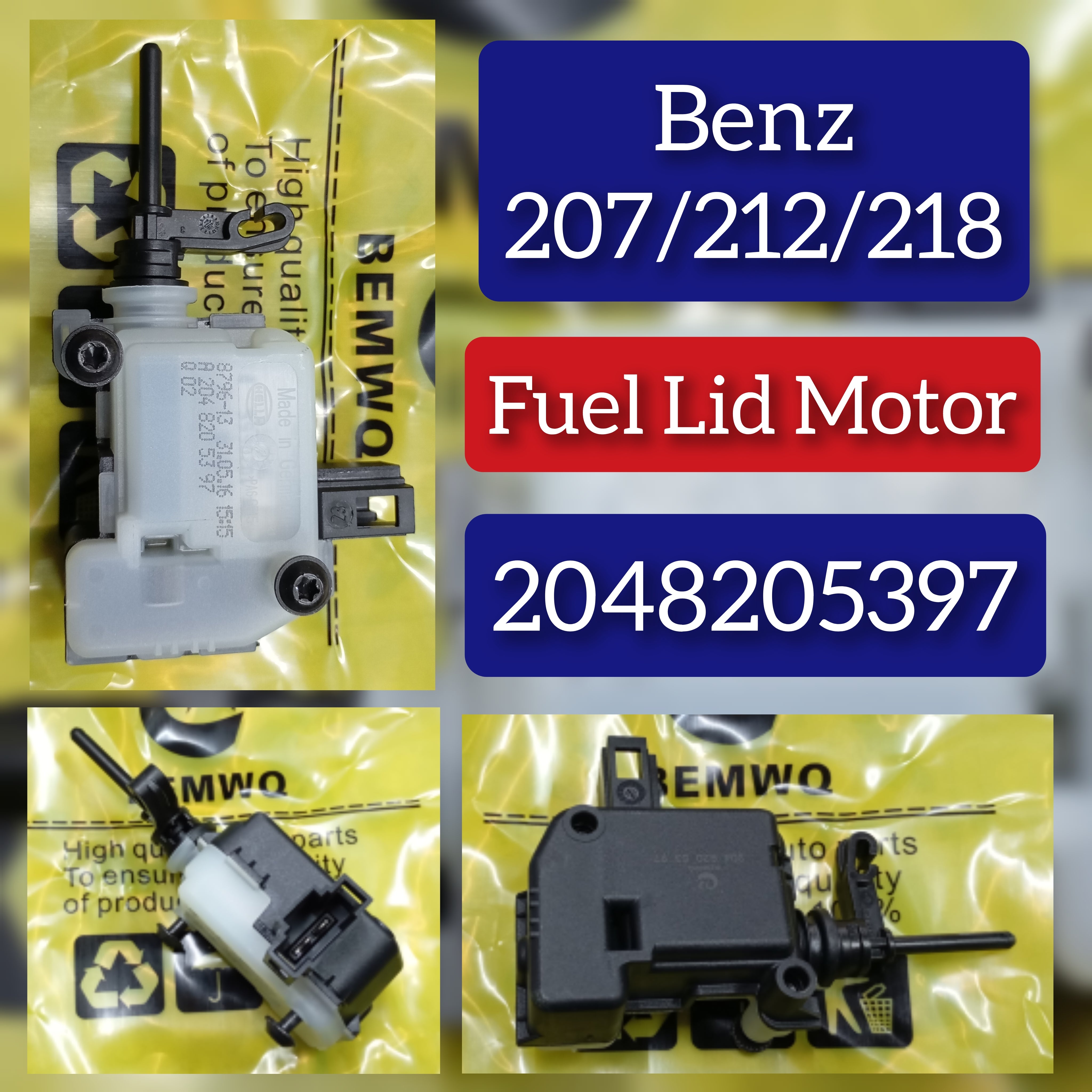 Fuel Door Lock Flap Actuator 2048205397 Compatible With MERCEDES-BENZ & CLS (C218) & E-CLASS (W212) & E-CLASS Convertible (A207) & E-CLASS Coupe (C207)