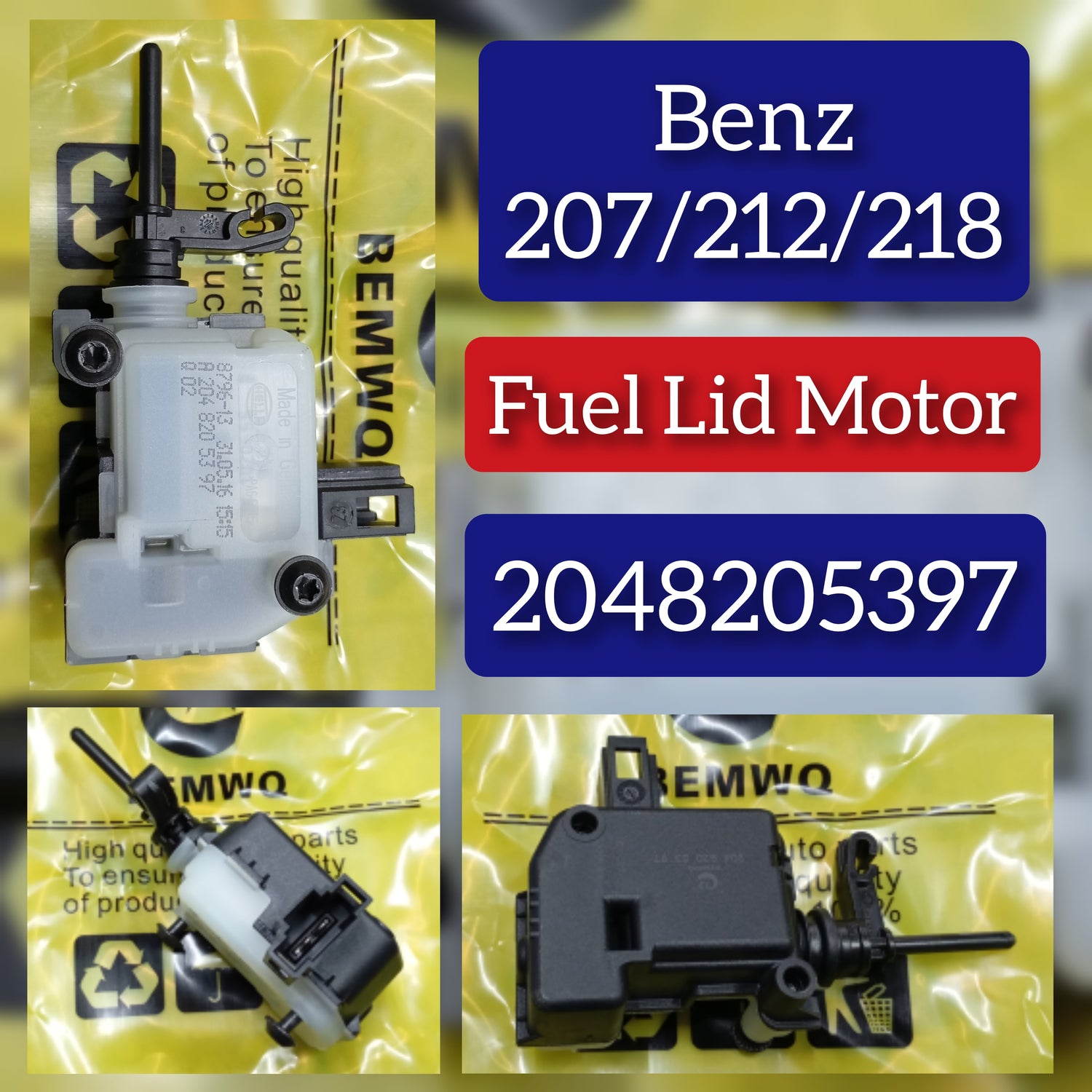 Fuel Door Lock Flap Actuator 2048205397  0008204409 0008205003 0008206012 0008208312 A0008204409 A0008205003 A0008206012 A0008208312 Compatible With MERCEDES-BENZ & CLS (C218) & E-CLASS (W212) & E-CLASS Convertible (A207) & E-CLASS Coupe (C207) (2009-20)