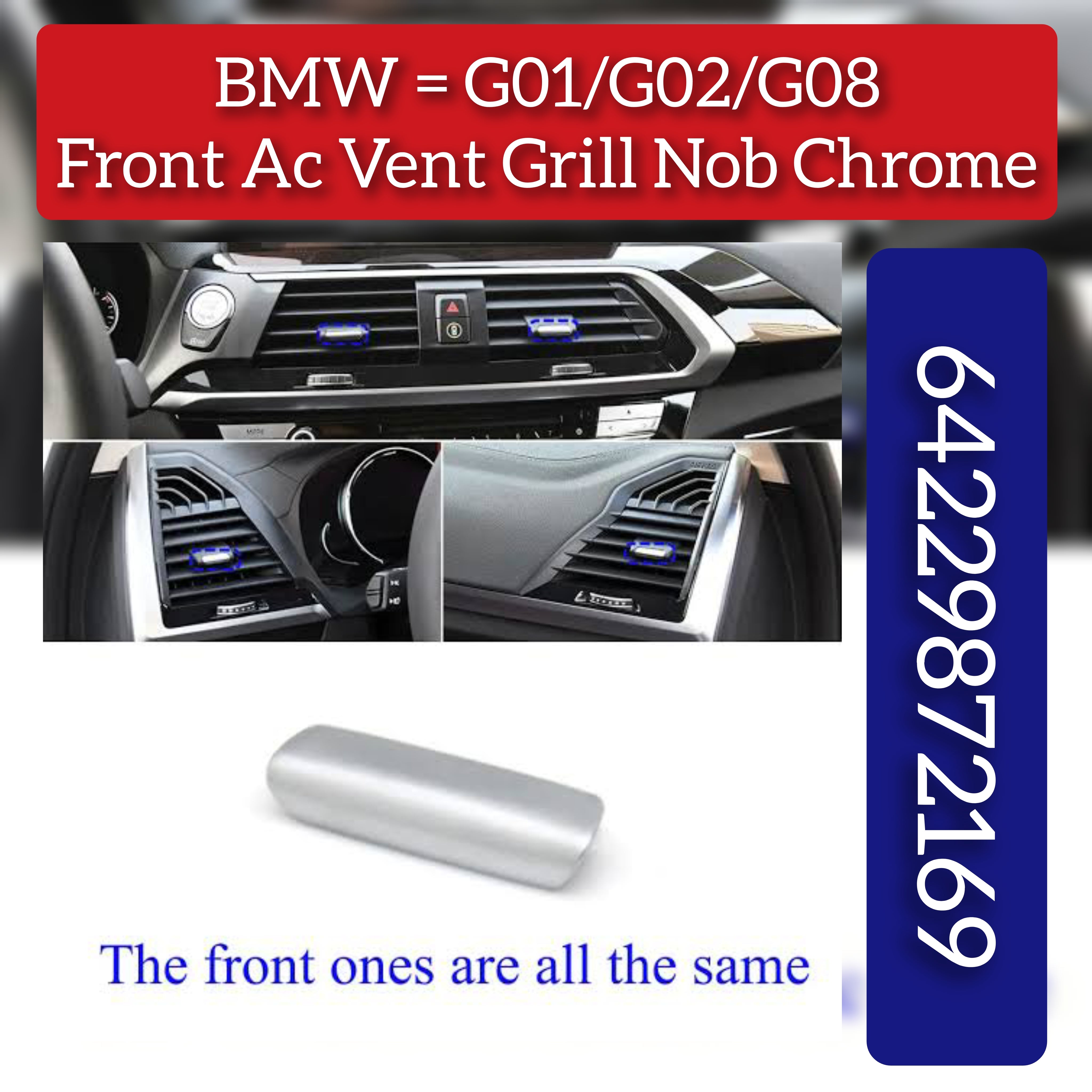 Front ac vent grille tab clip 64229872169 64229384395 64229363444 Compatible with BMW For X3 X4 G01 G08 F97 G02 F98