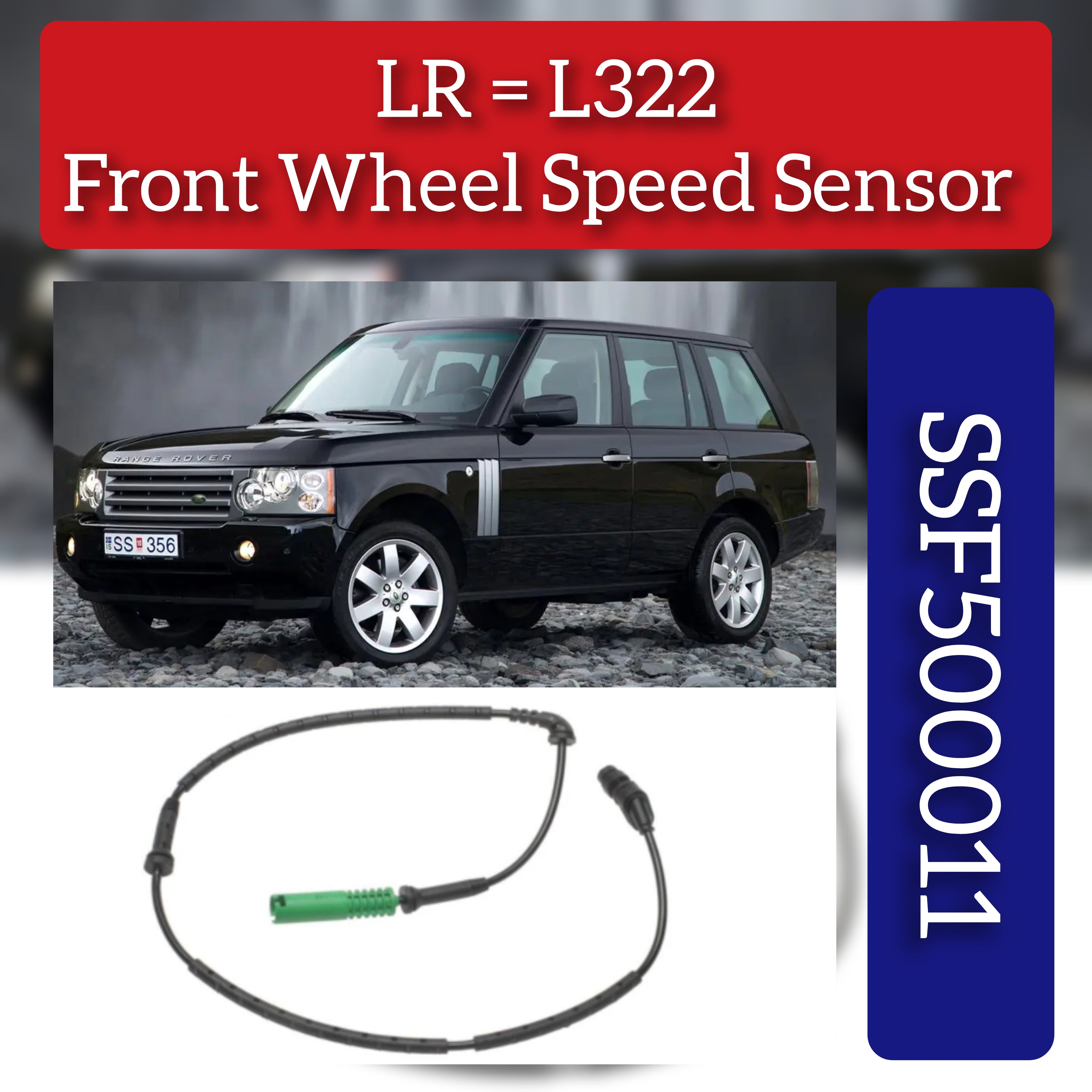 Front ABS Wheel Speed Sensor SSF500011 SSB500052 SSB500053 Compatible With RANGE ROVER III (L322)