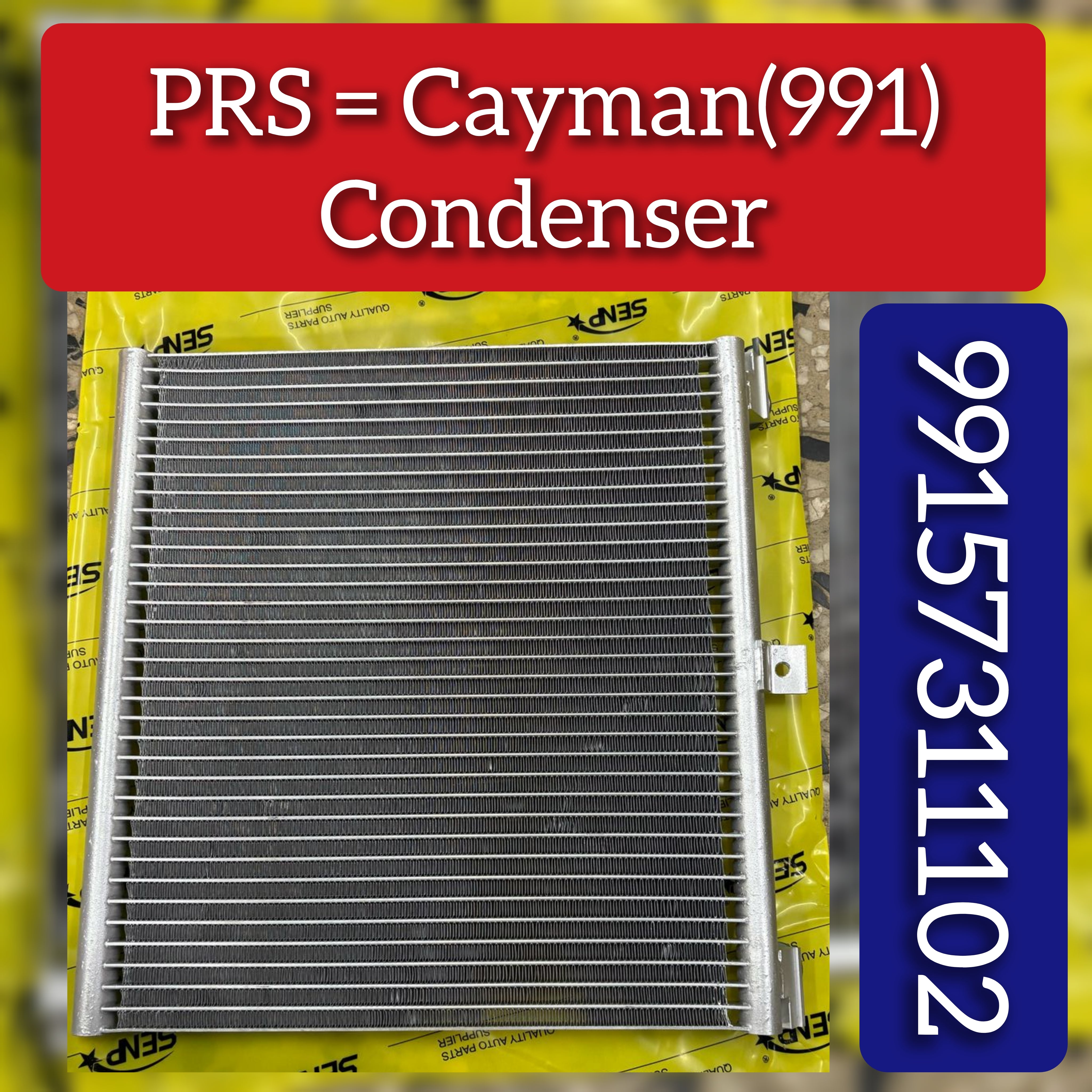 AC Condenser 99157311102 Compatible with PORSCHE 911 (991) 911 Convertible (991) BOXSTER (981)