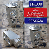 AC Cooling Expansion Valve 30733930 30767018 31267504 31291817 Compatible With VOLVO Volvo XC60 & VOLVO S80 II (124) & Volvo S60 Tag No.308