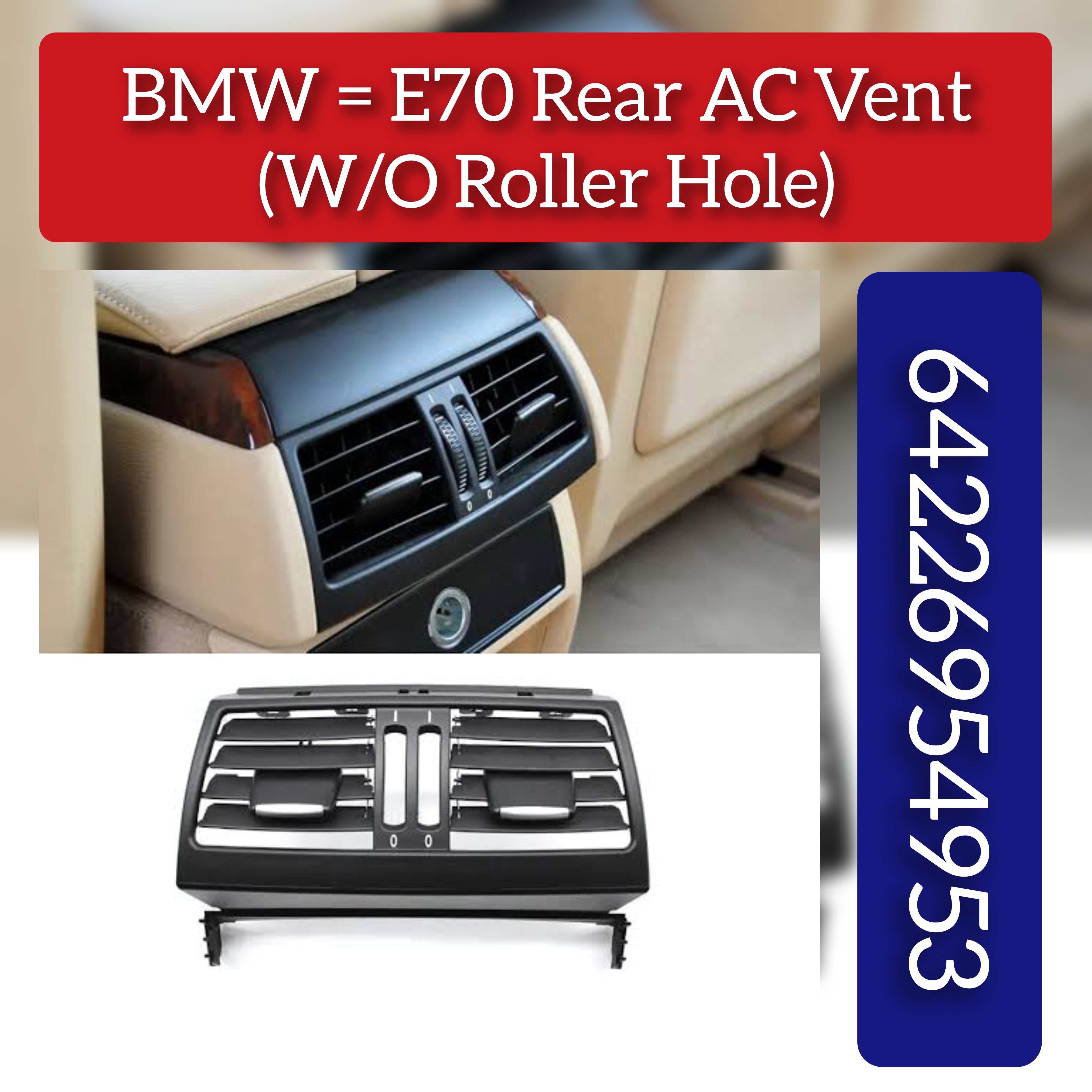 Rear Air Conditioner Back Ac Vent Grille Outlet Tab Clip Slider Repair Kit 64226954953 Compatible With BMW X5 (E70) & X6 (E71, E72) (Set Of 2)