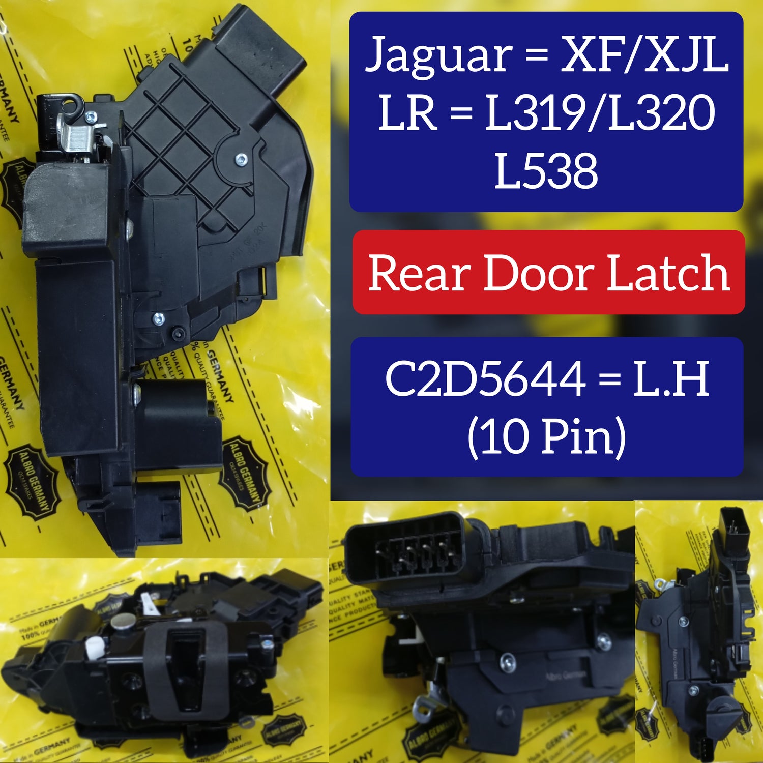 Rear Door Latch C2D5644 & C2Z2345 & C2Z31365 Compatible Wit JAGUAR XF I (X250) XJ (X351)  (2008-15)