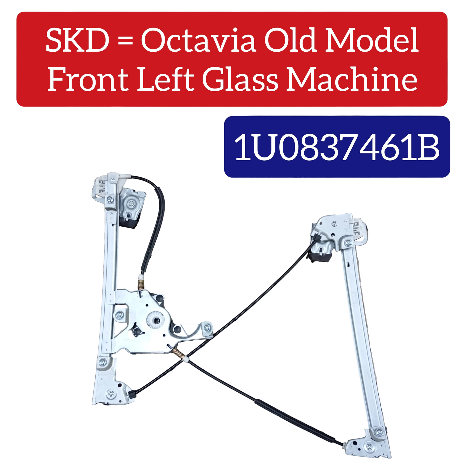 Front Left Glass Machine 1U0837461B Compatible With SKODA OCTAVIA I (1U2) OCTAVIA I Combi (1U5) (1996-2010)
