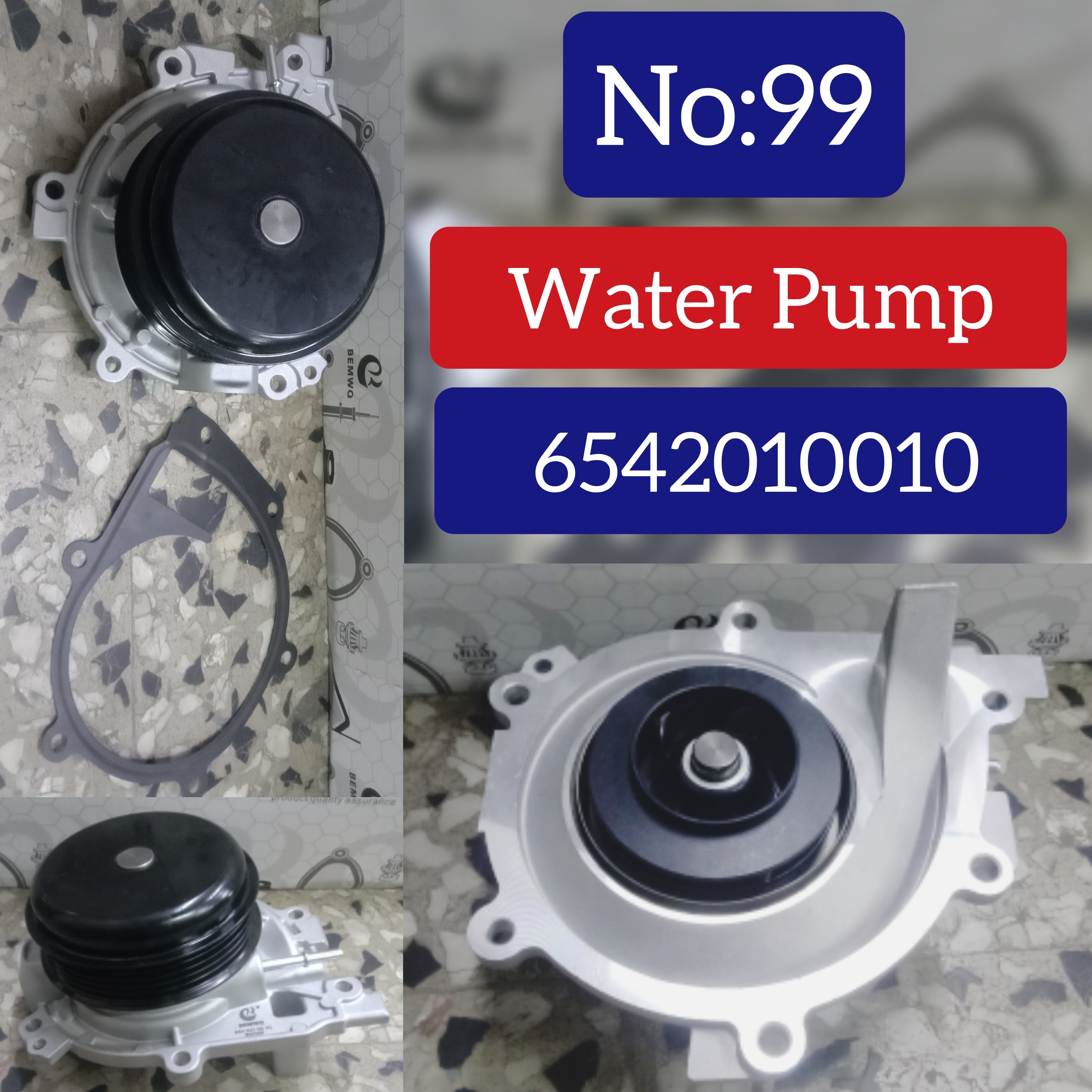 Water Pump 6542000001 6542010010 6542010110 A6542000001 A6542002300 A6542010010 A6542010110 Compatible With Mercedes Benz W205 W213 Tag No.99