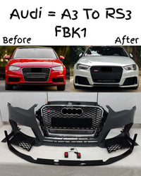 Front Bumper Kit Compatible With Audi A3 To RS 3 {2013-2016} FBK.1