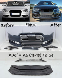 Front Bumper Kit Compatible With Audi A6 To S6  {2013-2015} FBK.10