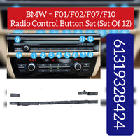 CD Player Buttons 12pcs set model B Black 61319328424-Q12 Compatible With BMW 5/6/7 Series  F10 F11  F18 F07 F06 F12 F13 F01 F02 F04