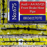 Front Brake Hose 8K0611707E Compatible with Audi A4 A5 Q5 Tag No.675