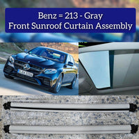 Front Grey & Beige Sunroof Sunshade Curtain Cover Assembly Compatible With Mercedes Benz E-CLASS W213