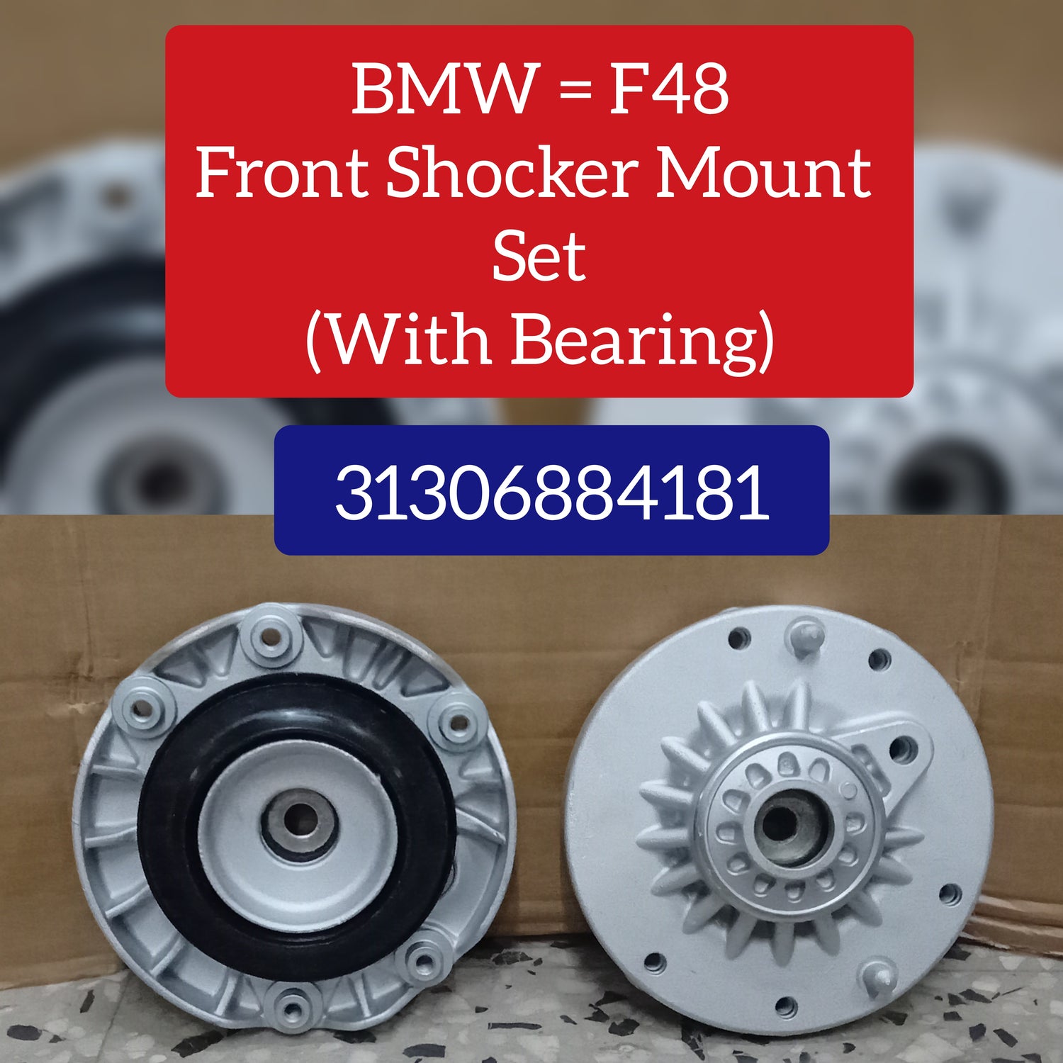 Front Suspension Support Strut Mount Without Bearing 31306884181  31306872271  6872271  Compatible With BMW 2 Gran Coupe (F44) & X1 (F48)