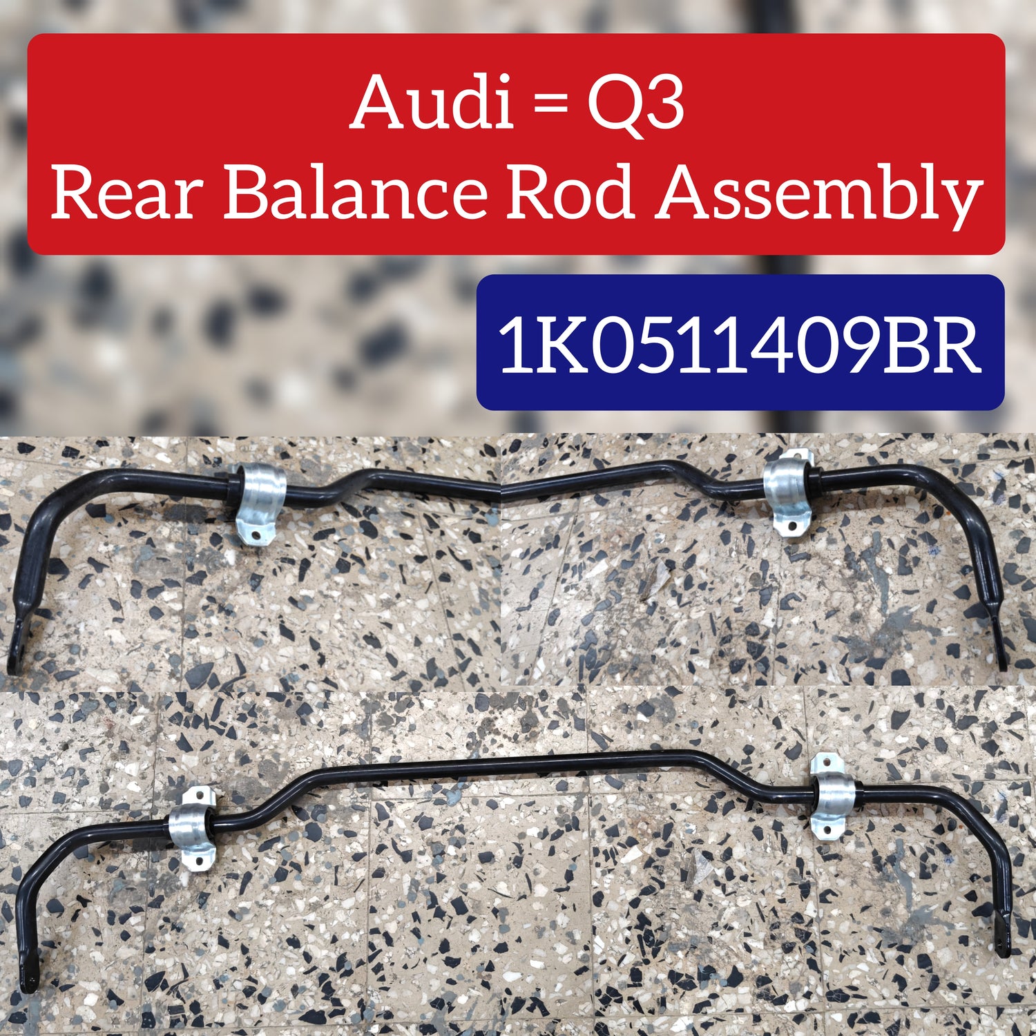 Rear Suspension Stabilizer Bar (Balance Rod) 1K0511409BR 1K0511409CB Compatible With AUDI Q3 (8UB, 8UG) & VW PASSAT B6 (3C2)