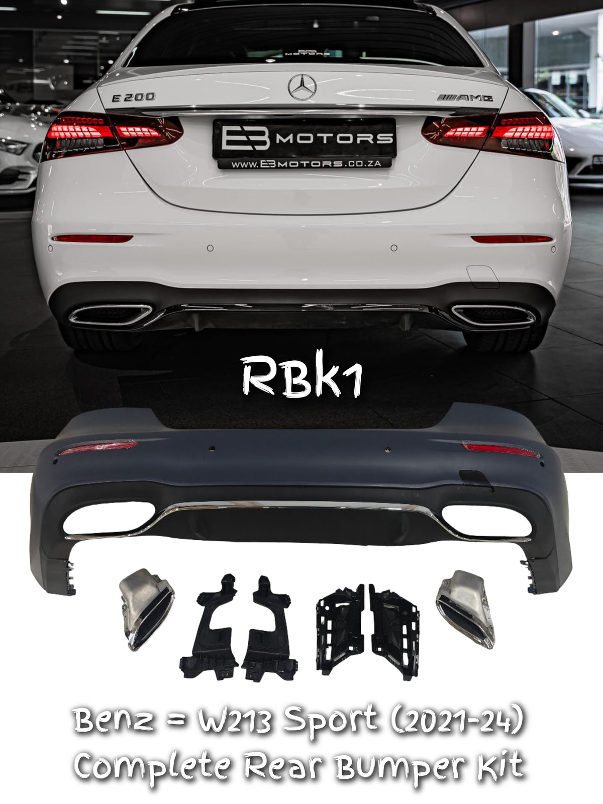 Rear Bumper Kit 2138854305 Compatible With Mercedes Benz E-Class W213 (2021-23) RBK1