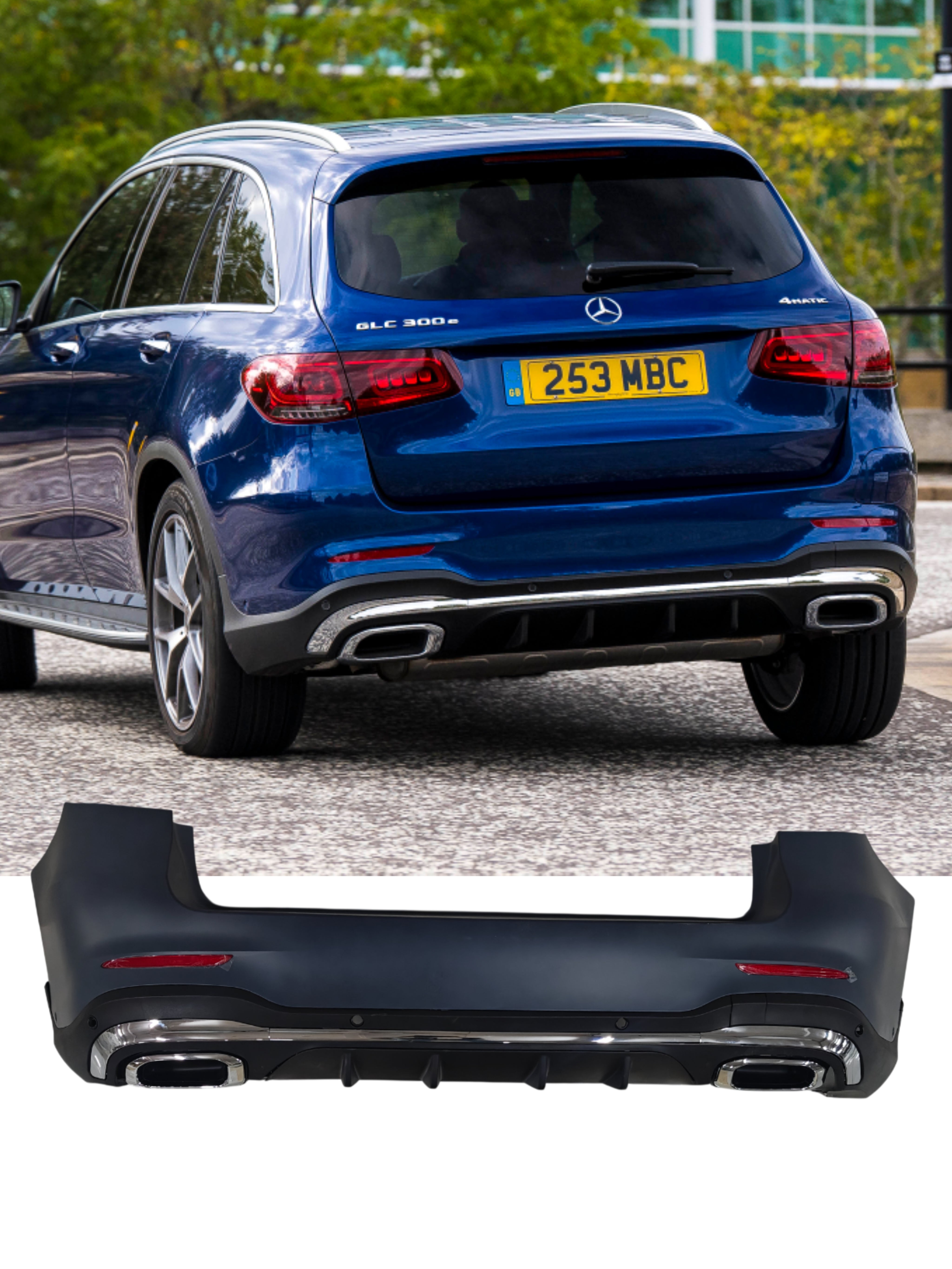 Rear Bumper Kit 2538800007 Compatible With Mercedes Benz GLC W253 (2020-22) RBK3