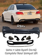 Rear Bumper Kit 2128853538 Compatible With Mercedes Benz E-Class W212 (2014-16) RBK4