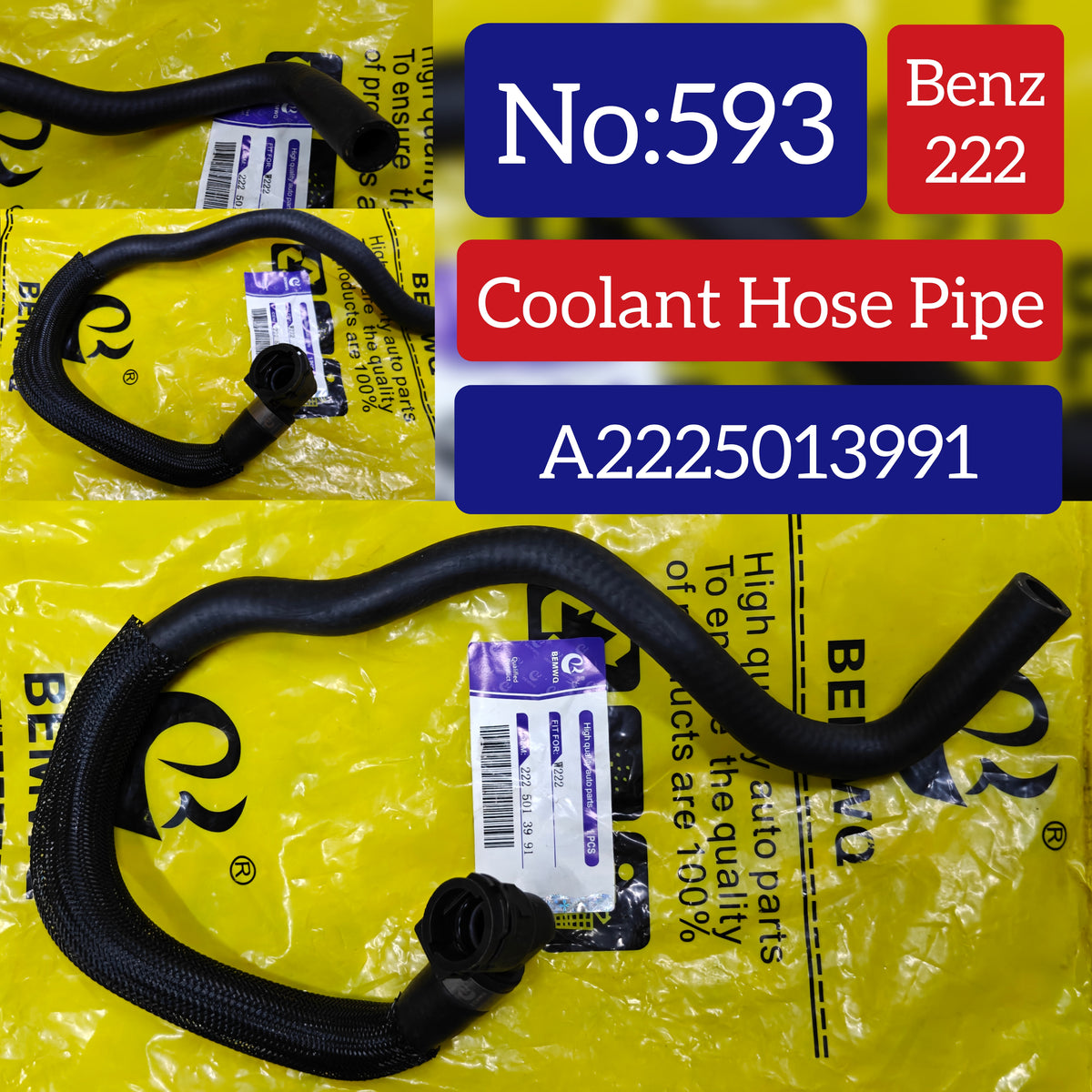 Coolant Hose A2225013991 2225013991 Compatible With Mercedes Benz W222 Tag No.593