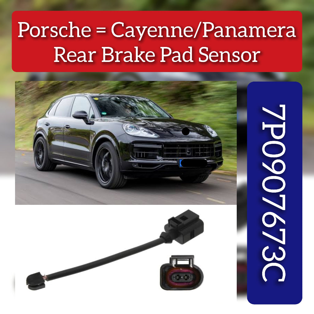 Rear Brake Pad Wear Sensor 7P0907637C Compatible With PORSCHE CAYENNE 92A & PANAMERA 970