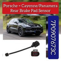 Rear Brake Pad Wear Sensor 7P0907637C Compatible With PORSCHE CAYENNE 92A & PANAMERA 970