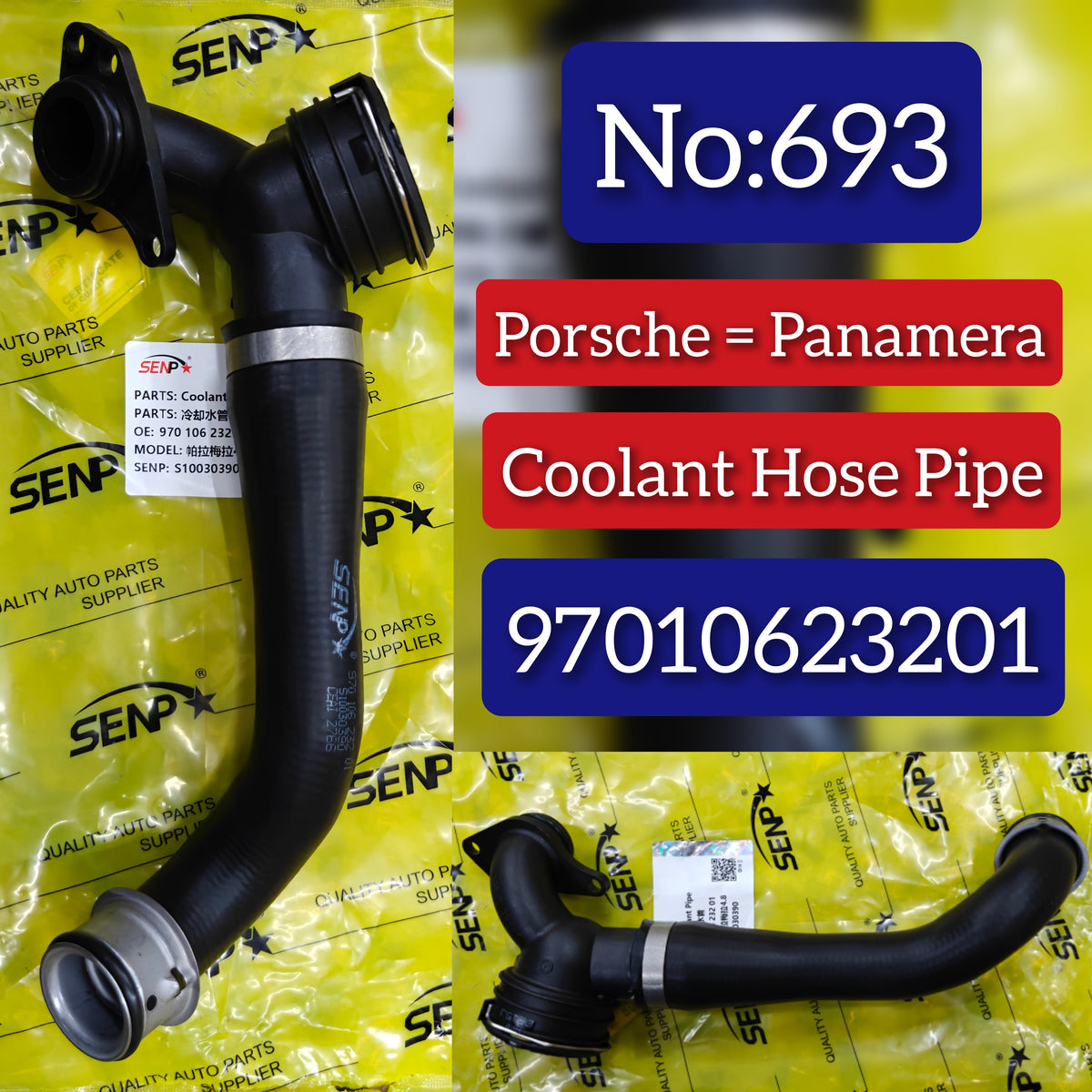 Coolant Hose Pipe 97010623201 Compatible With Porsche  Panamera Tag No.693