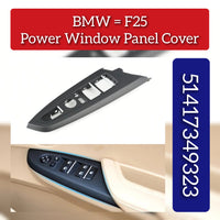 Front Right Main door Window Switch Cover Panel 51417349323 Compatible with BMW & X3 F25 2010-2017
