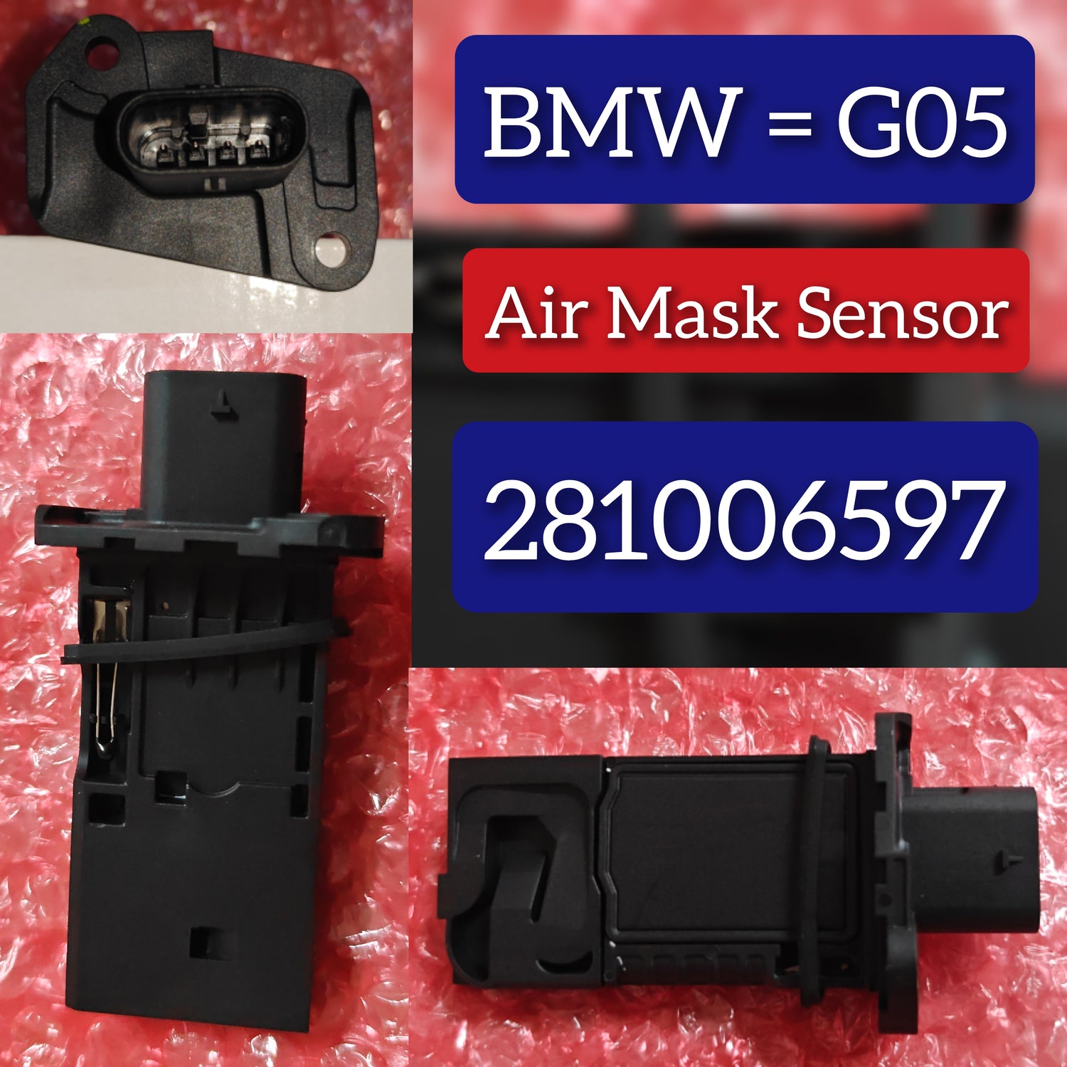 Air Mass Sensor 281006597 13628583496 Compatible With  BMW F48 / G20 / G30 / F44 / G05