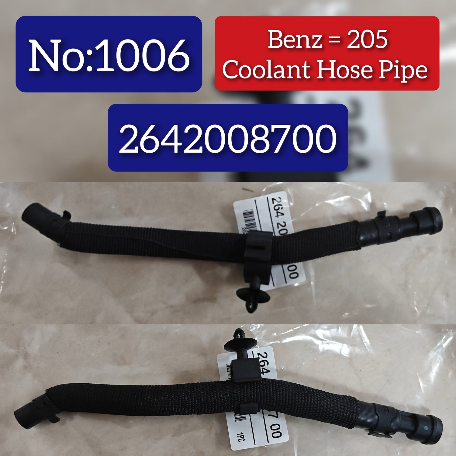 Engine Coolant Hose pipe 2642008700 Compatible With Mercedes Benz W213 W205 Tag No.1006