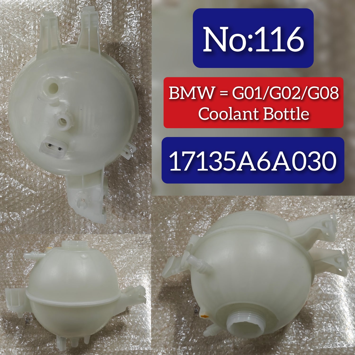Coolant Expansion Tank 17138742660 17135A6A030 17138610660 Compatible With BMW G01 G02 G08 Tag No.116