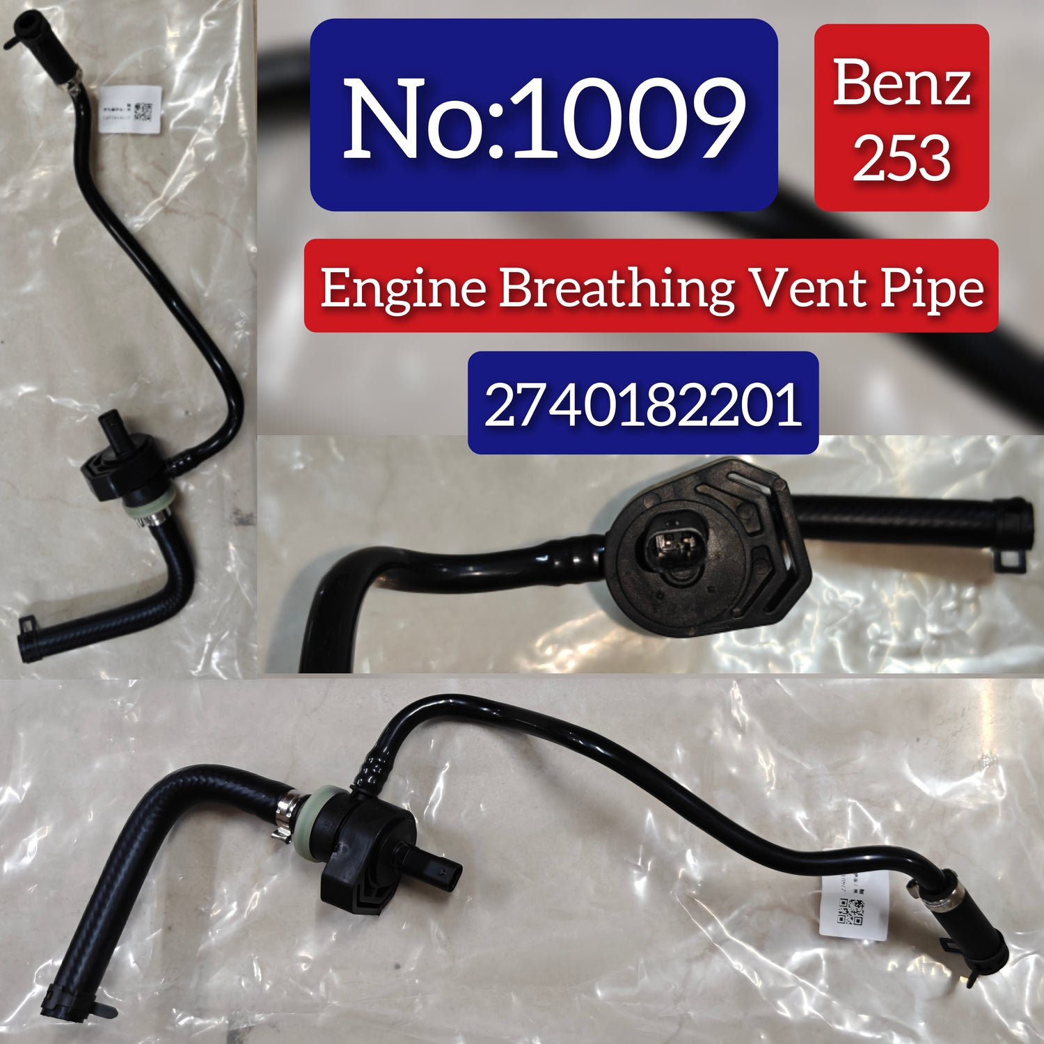 Breather Hose 2740182201 Compatible With Mercedes Benz W253 Tag No.1009