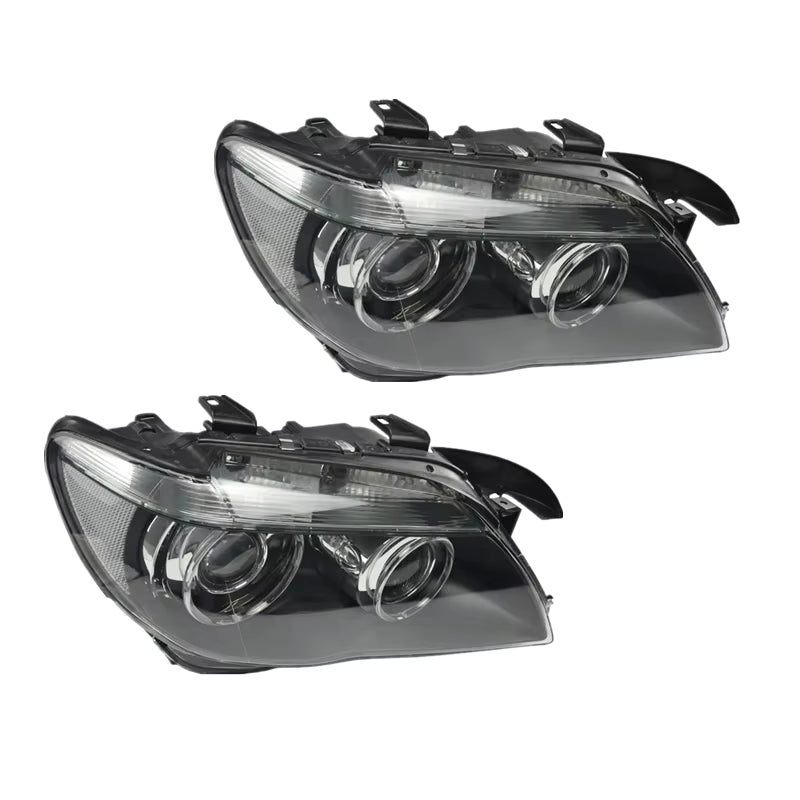 Complete Headlight Set Left 63127162111 & Right 63127162112 Compatible With BMW E65 2005-2009