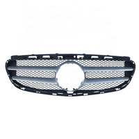 Black Double Chrome Central Show Grille 2468801283 Compatible With Mercedes Benz W246 (2015-2018) Tag No:41