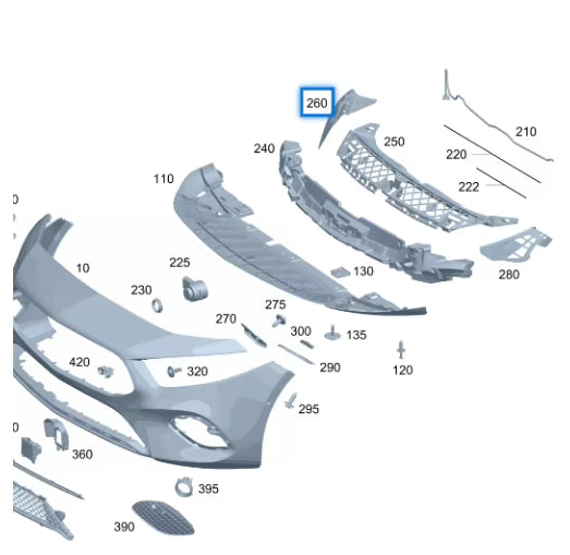 Front Bumper Bracket Left 1778859502 & Right 1778859602 Compatible With Mercedes-Benz A-CLASS W177 (2018-2023) Tag No.744